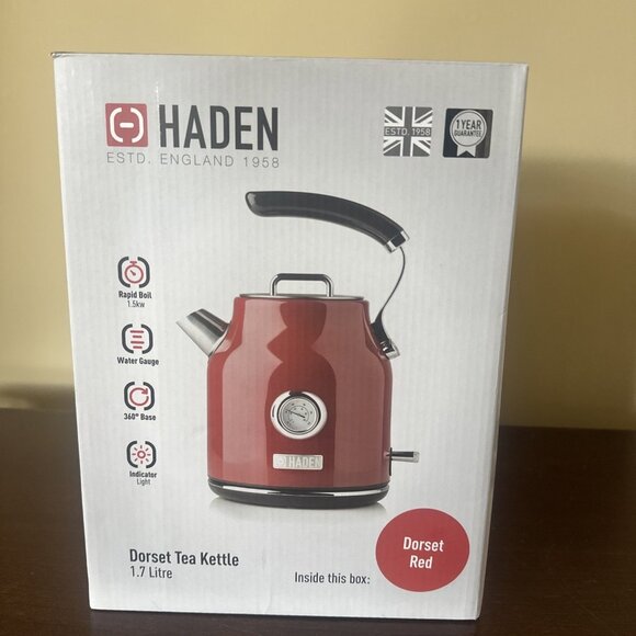 Haden Dorset 1.7L Stainless Steel Electric Kettle w/Auto Shut Off Rapid Boil Red - Picture 2 of 13
